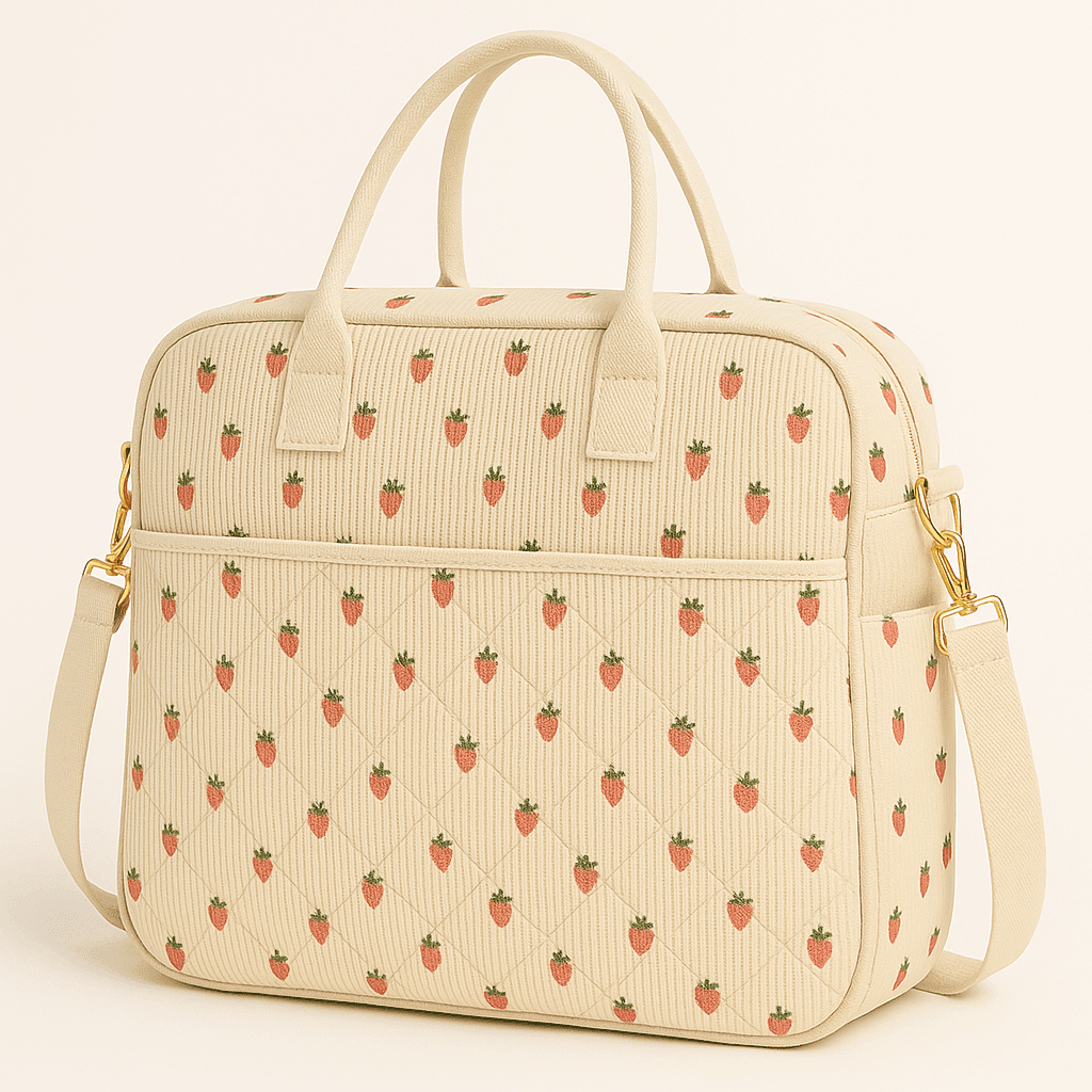 Cotton Corduroy Printed Fashion Women's Briefcase