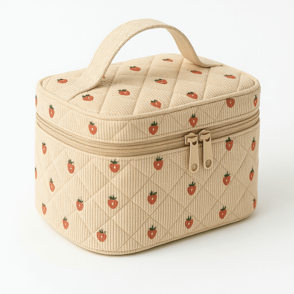 Cotton Corduroy Printed Professional Makeup Brush Bag