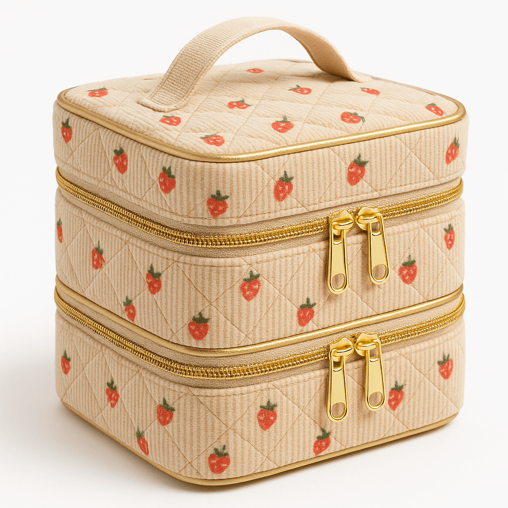 Cotton Corduroy Printed Professional Nail Art Storage Bag